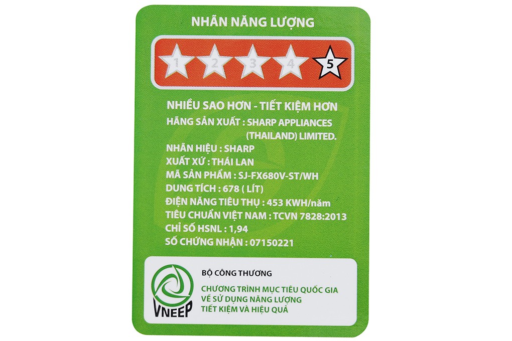 Tủ lạnh Sharp Inverter 678 lít SJ-FX680V-ST