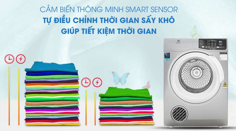 Cảm biến thông minh Smart Sensor - Máy sấy Electrolux 8 Kg EDV805JQSA