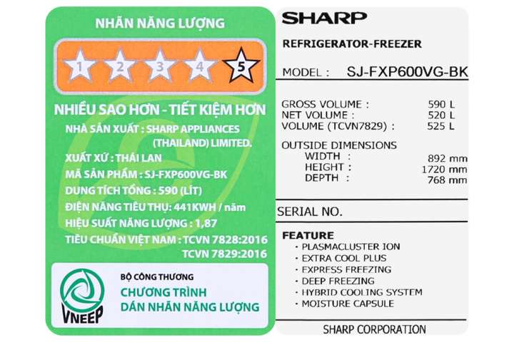 Sharp Sj Fxp600vg Bk 14 Org